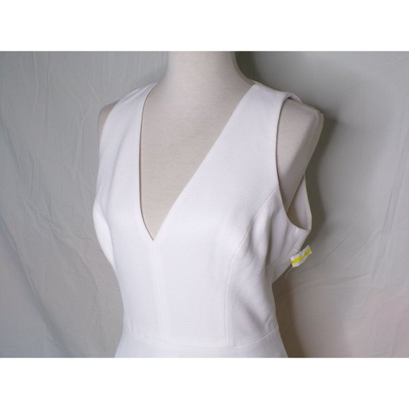 DRESS THE POPULATION Catalina Fit & Flare Dress Off White Small (4-6) NEW - Picture 5 of 8